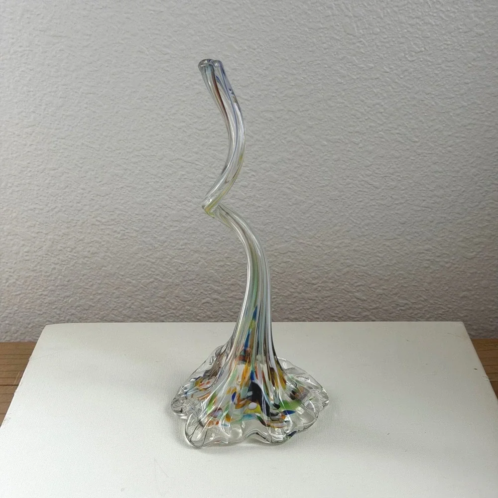 Murano Style Handblown Art Glass Bud Vase 8
